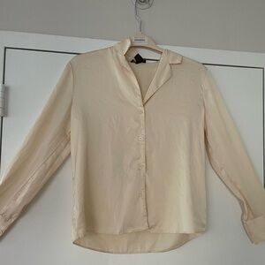 Elegant Cream Button-Up Blouse